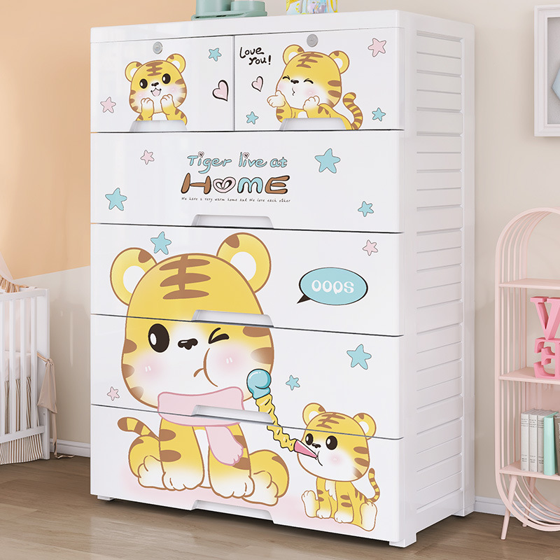 Thickened Plastic Five-Bucket  - đánh giá và giá Baby Products Storage Box
