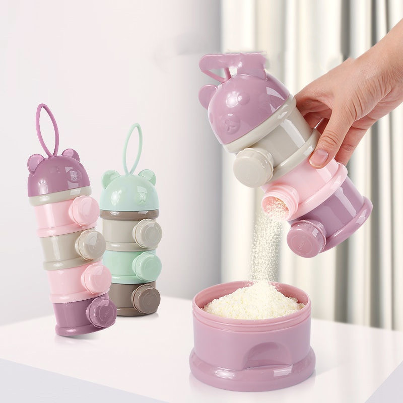 3/4 Layers Bear Baby Milk Powd - đánh giá và giá Baby Products Storage Box
